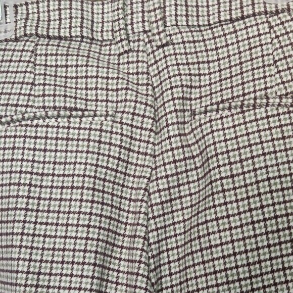 M29 So soft B'ful Hounds tooth pleated pants Wool Blend 4 pockets 17 x 30 - Picture 4 of 8